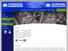 Tablet Screenshot of carrosseriechampagne.com